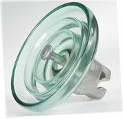 Disc Fiberglass Electric Pole Insulators , Glass Wire Insulators With Cap / Pin