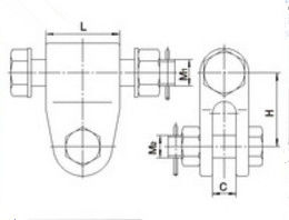 Galvanized Steel Clevis Fitting , Transmission Line Accessories Smooth Surface